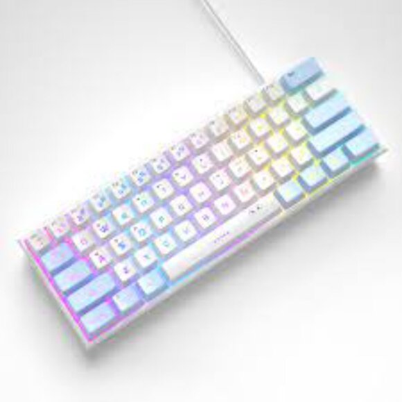 MageGee Mini 60% Gaming Keyboard, Upgrade RGB Backlit 61 Key Ultra-Compact - Picture 1 of 2